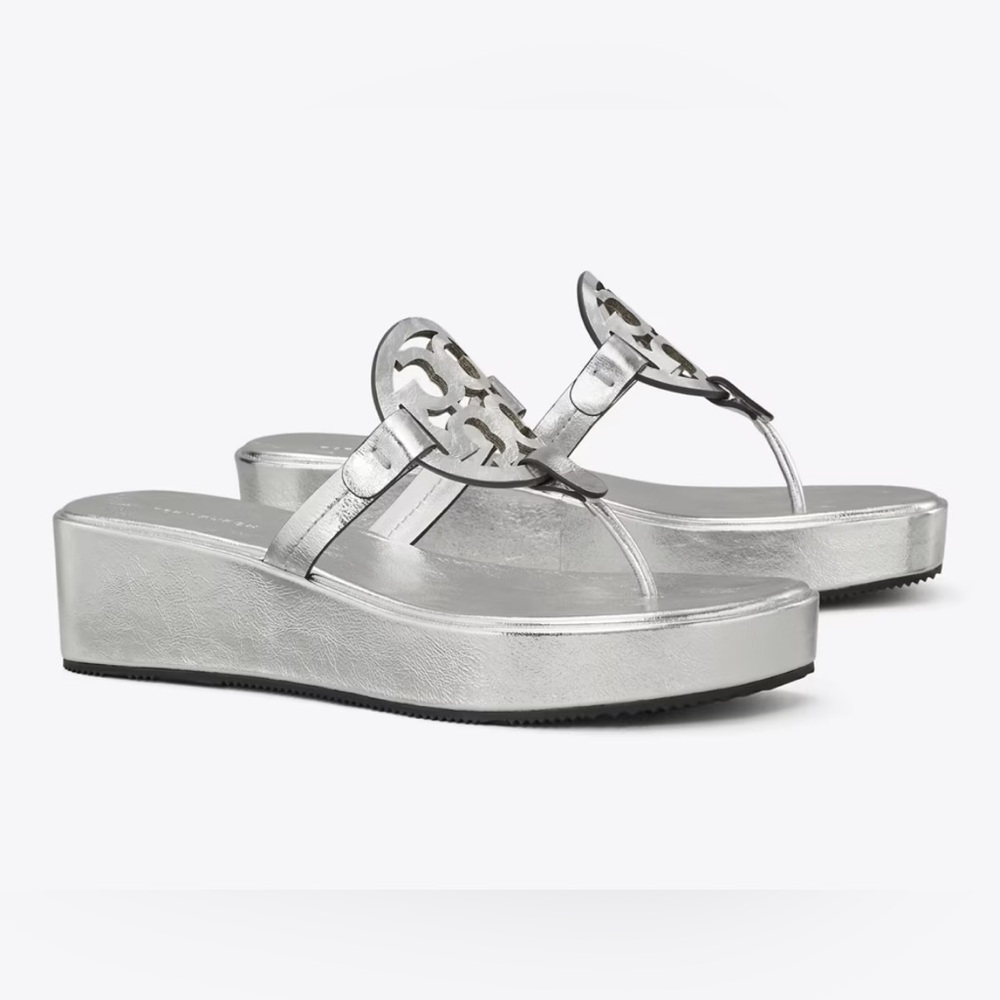 Tory Burch Silver  Women's Sandals 9.5